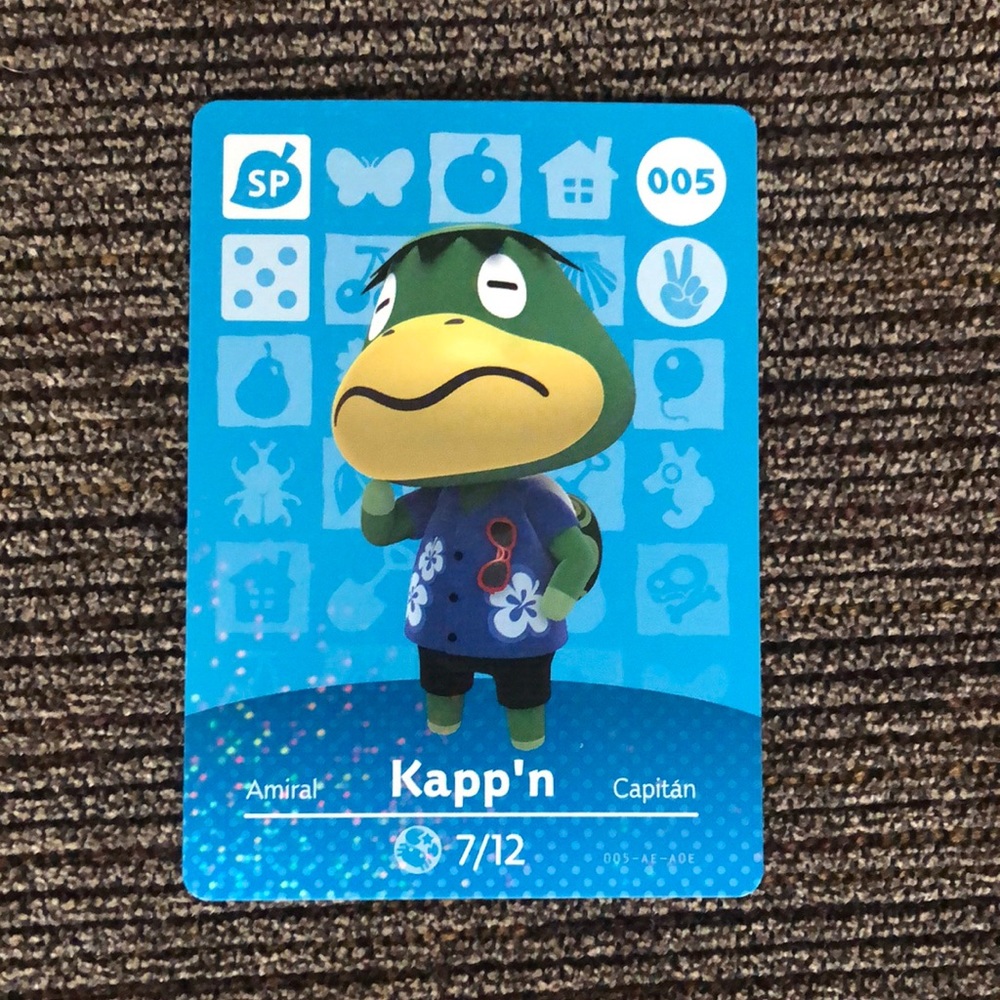 Official Kapp'n (005) Amiibo Card - Animal Crossing